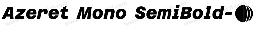 Azeret Mono SemiBold字体转换
